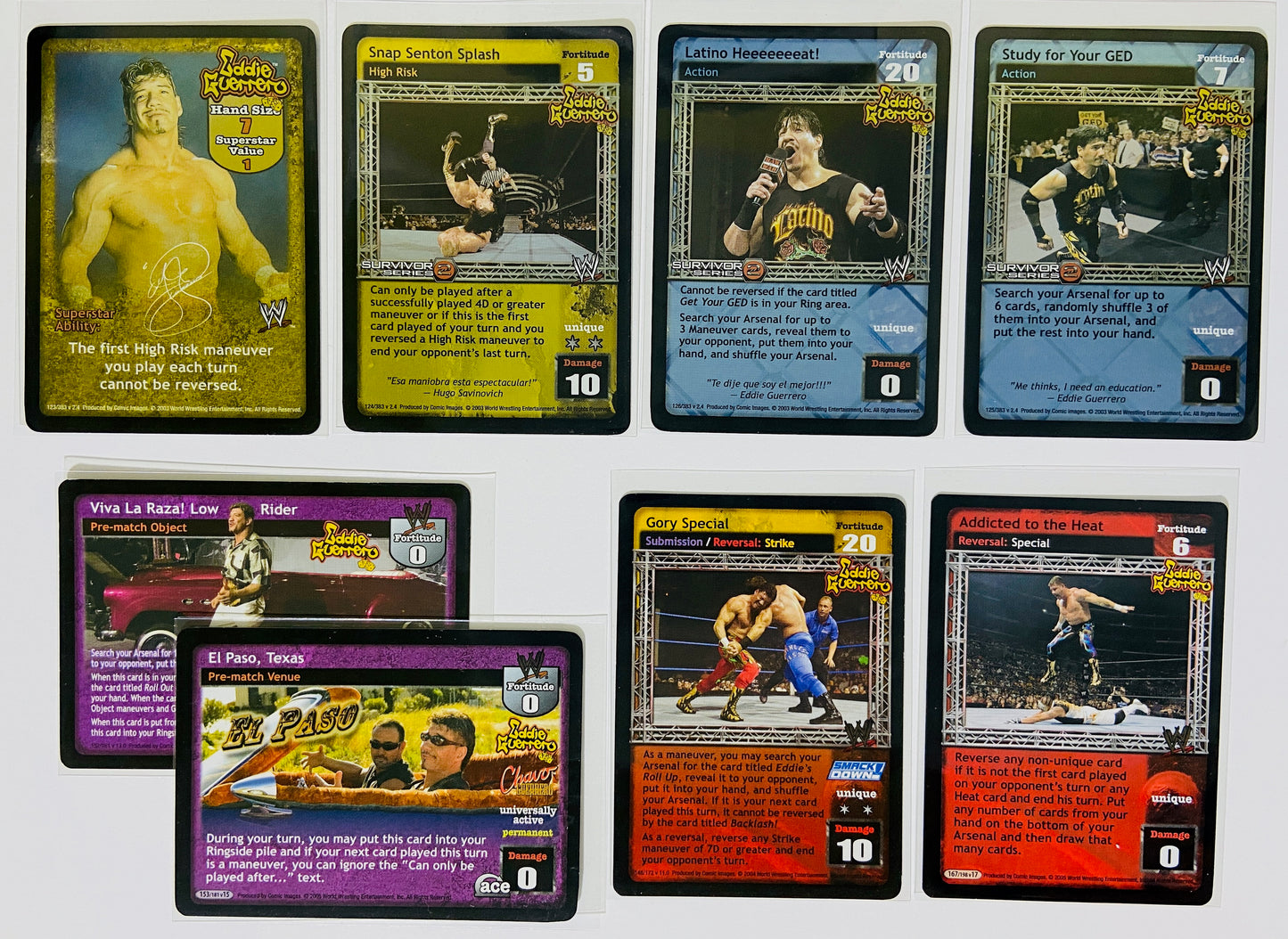 Eddie Guerrero 8-Card Lot (SS2, Foils, Superstar Card, Rares)