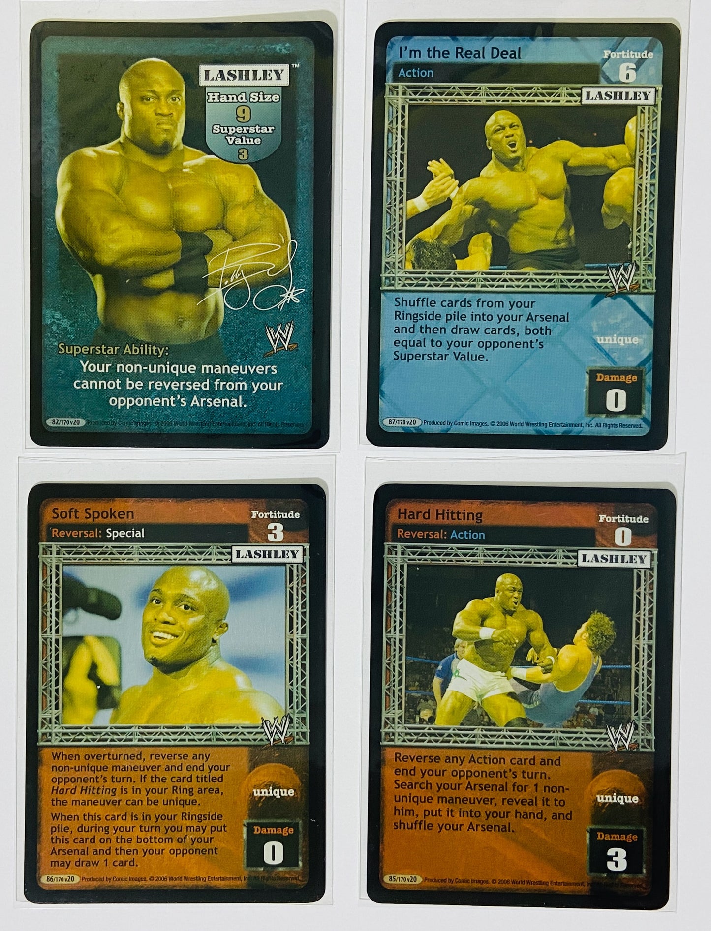Bobby Lashley 4-Card Lot (Superstar Card, Starter Foils)