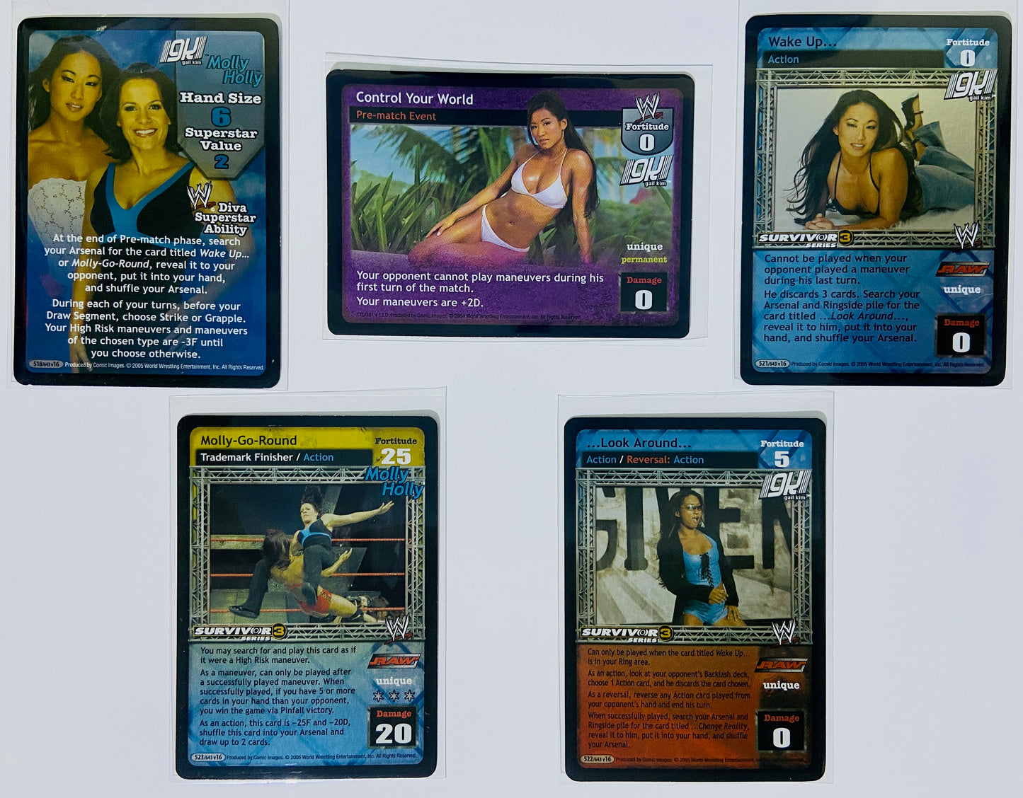 Gail Kim / Molly Holly - 5-Card Lot (Foils, Superstar Card, Rare)