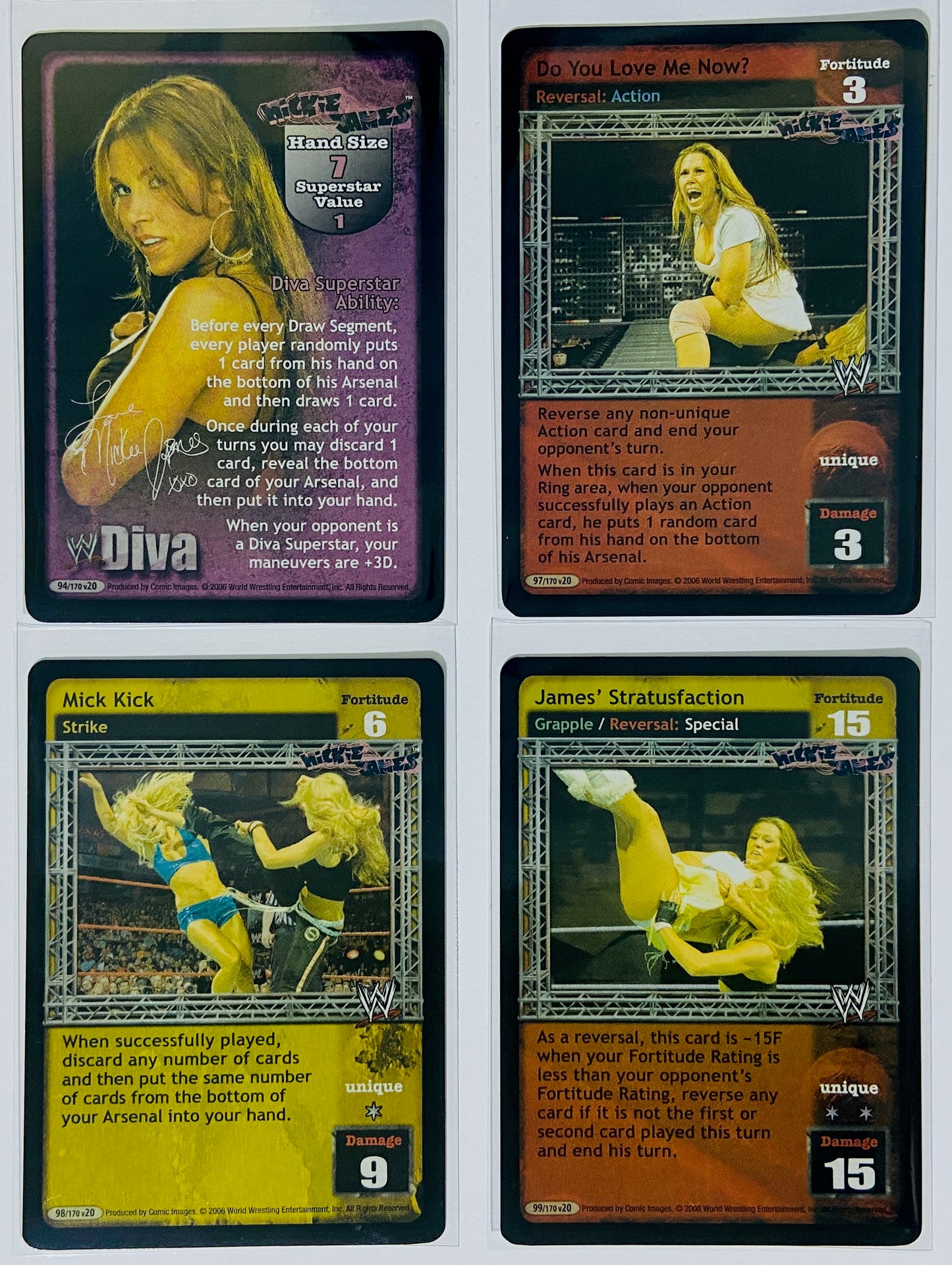 Mickie James - 4-Card Lot (Foils, Superstar Card, Rare)