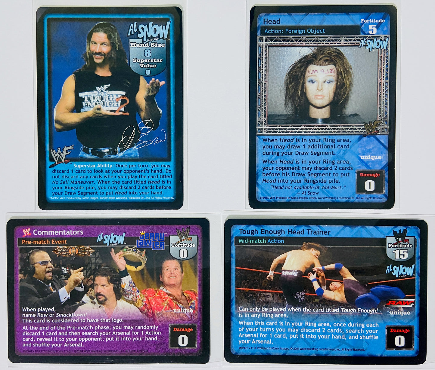 Al Snow 4-Card Lot (Superstar Card, Rares)