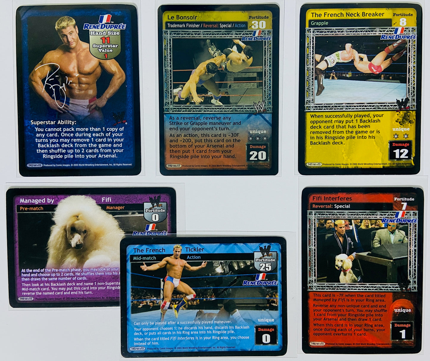 Rene Dupree 6-Card Lot (Superstar Card, Rares)