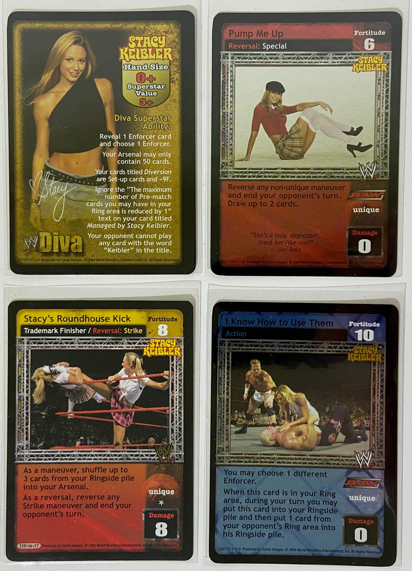 Stacy Keibler - 4-Card Lot (Foils, Superstar Card, Rares)