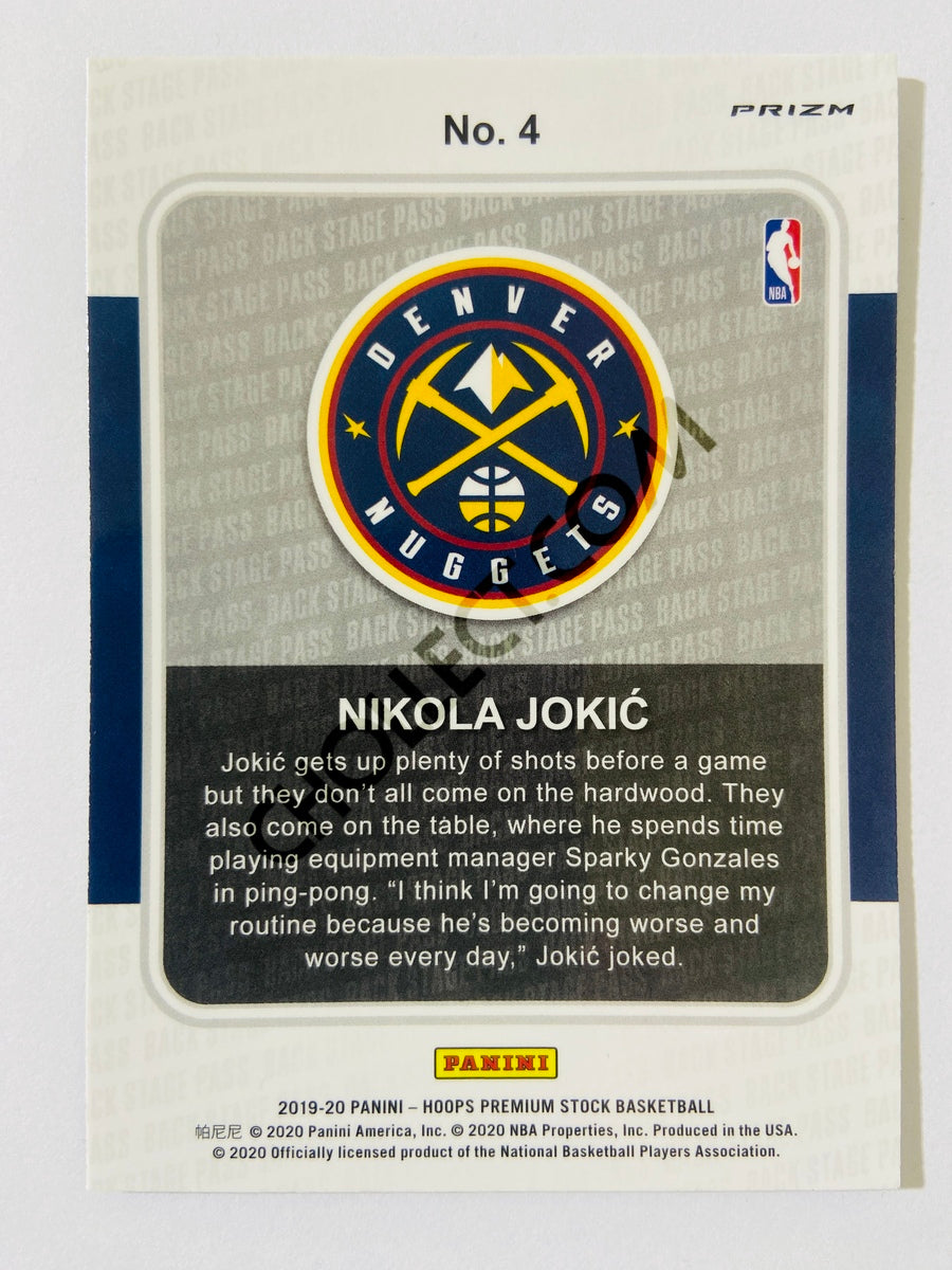 Nikola Jokic - Denver Nuggets 2019-20 Panini Hoops Premium Stock Backstage Pass Insert Holo #4