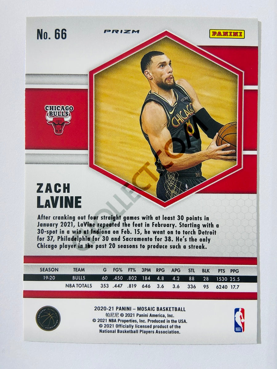 Zach LaVine - Chicago Bulls 2020-21 Panini Mosaic Pink Camo Parallel #66