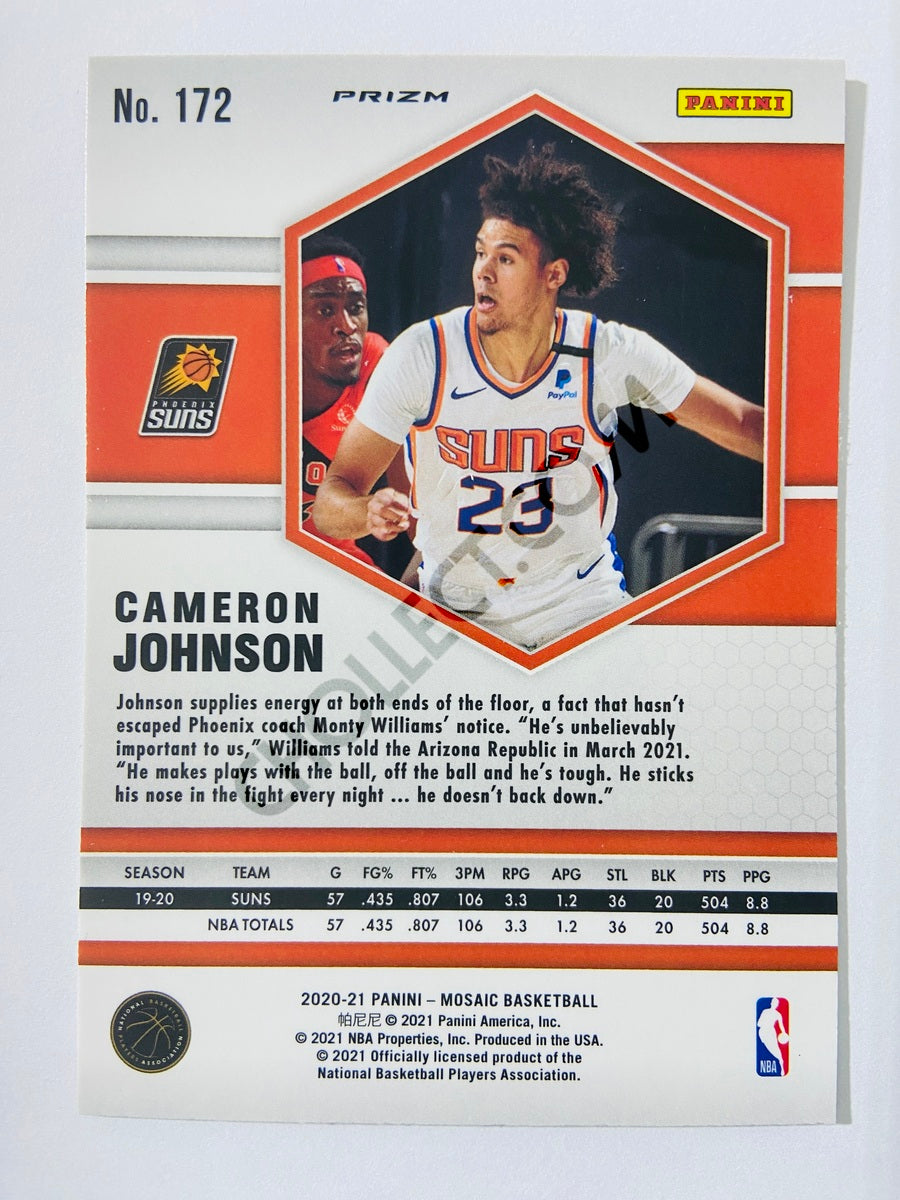 Cameron Johnson - Phoenix Suns 2020-21 Panini Mosaic Pink Camo Parallel #172