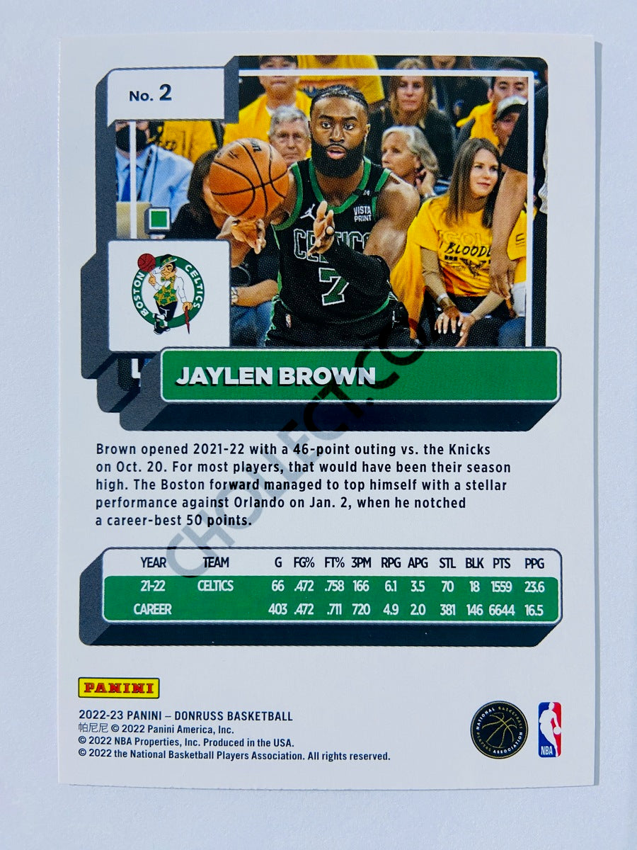 Jaylen Brown - Boston Celtics 2022-23 Panini Donruss #2