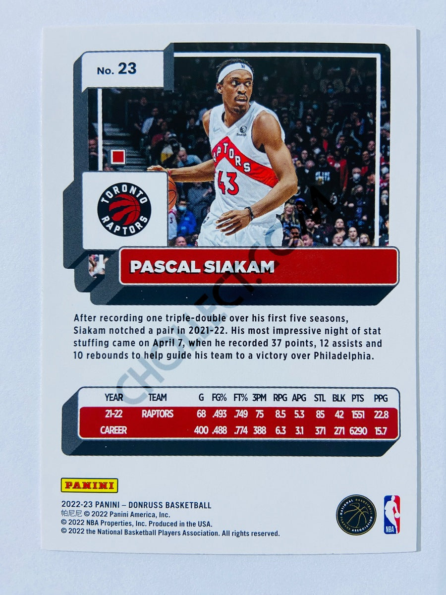 Pascal Siakam - Toronto Raptors 2022-23 Panini Donruss #23