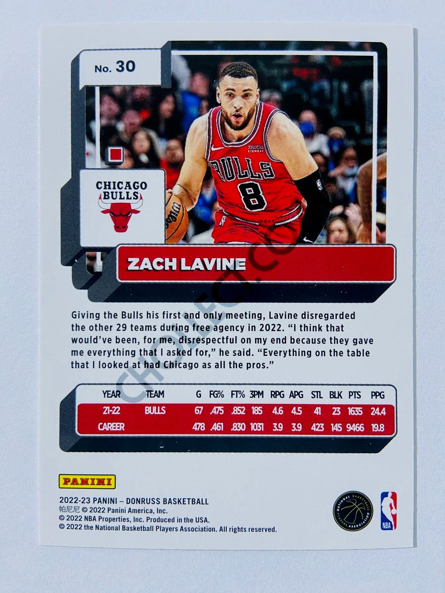 Zach LaVine - Chicago Bulls 2022-23 Panini Donruss #30