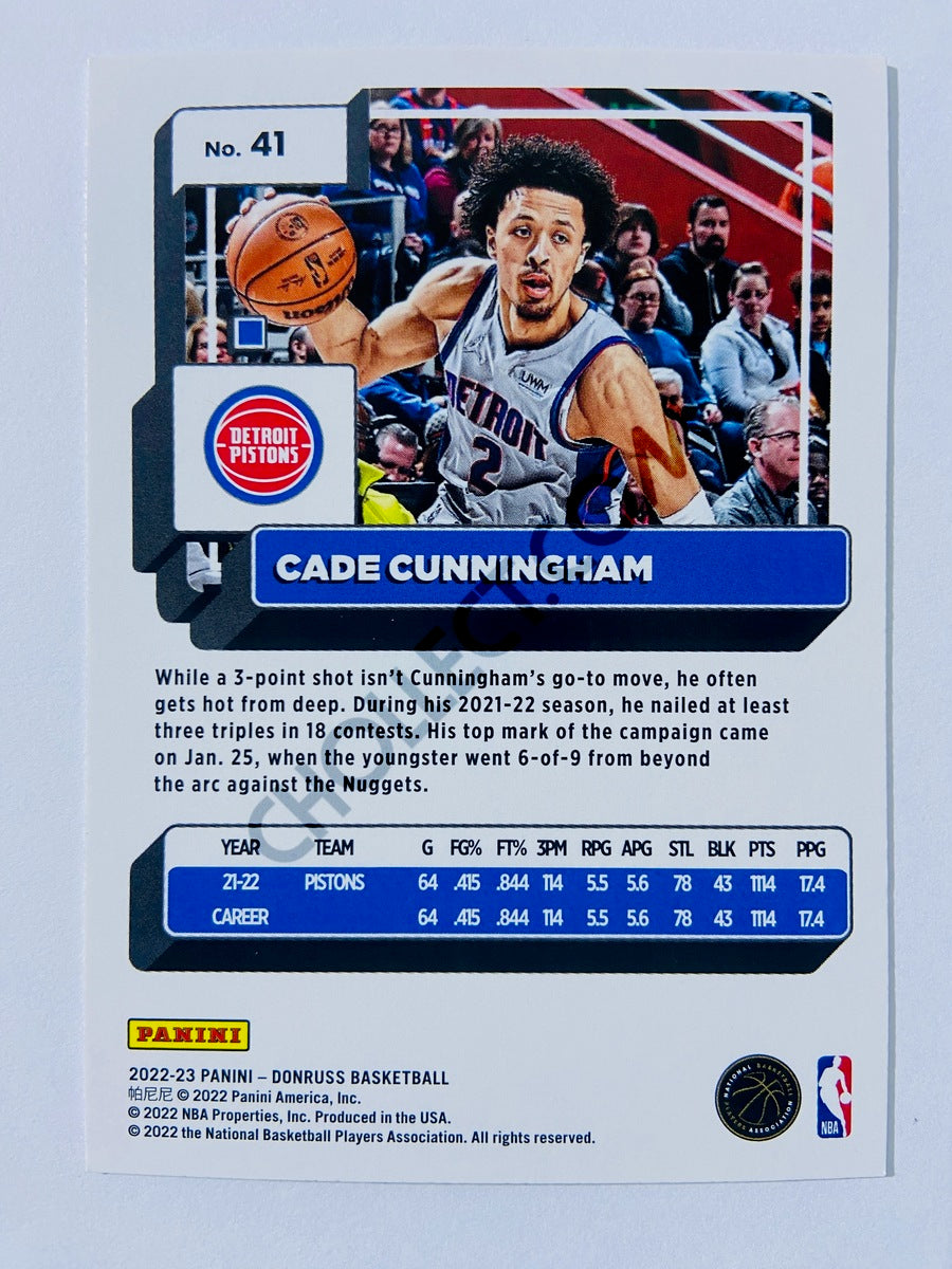 Cade Cunningham - Detroit Pistons 2022-23 Panini Donruss #41