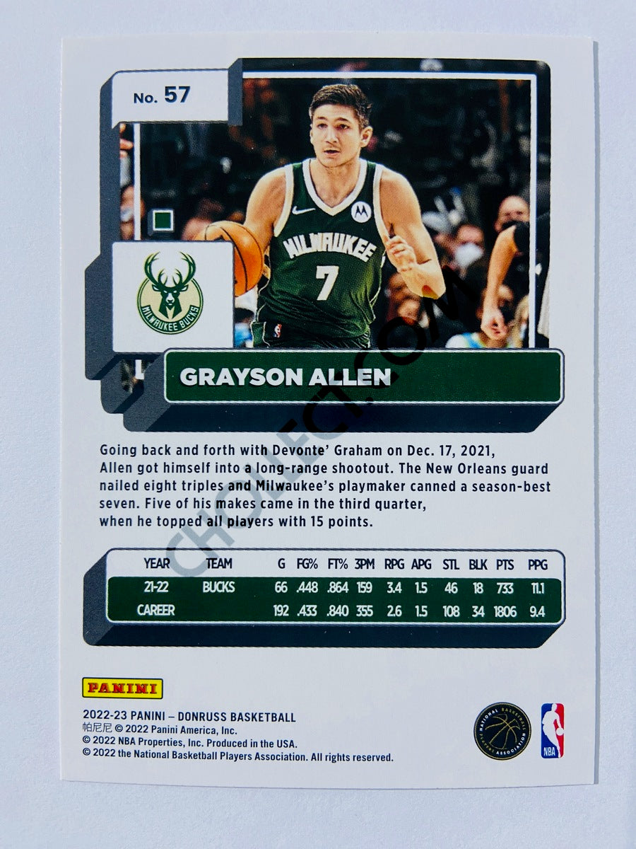 Grayson Allen - Milwaukee Bucks 2022-23 Panini Donruss #57