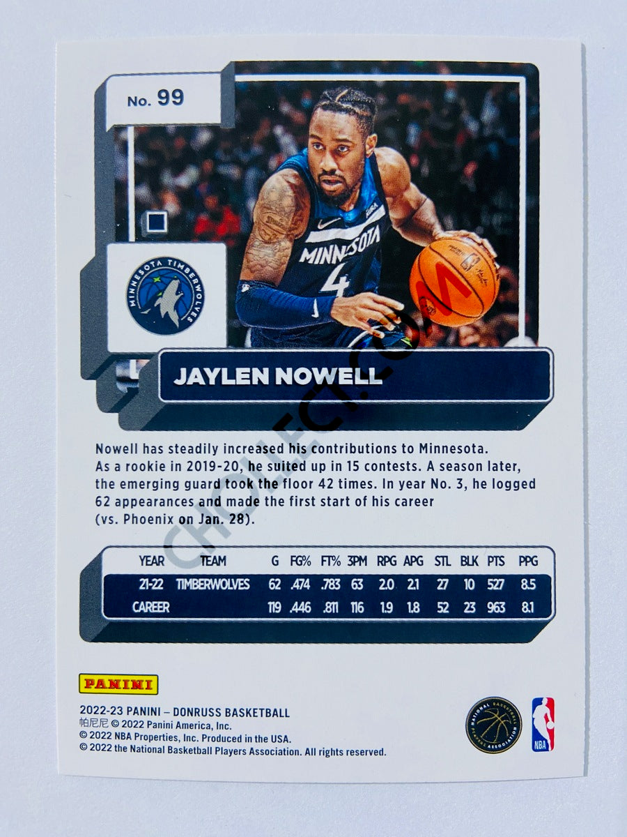Jaylen Nowell - Minnesota Timberwolves 2022-23 Panini Donruss #99