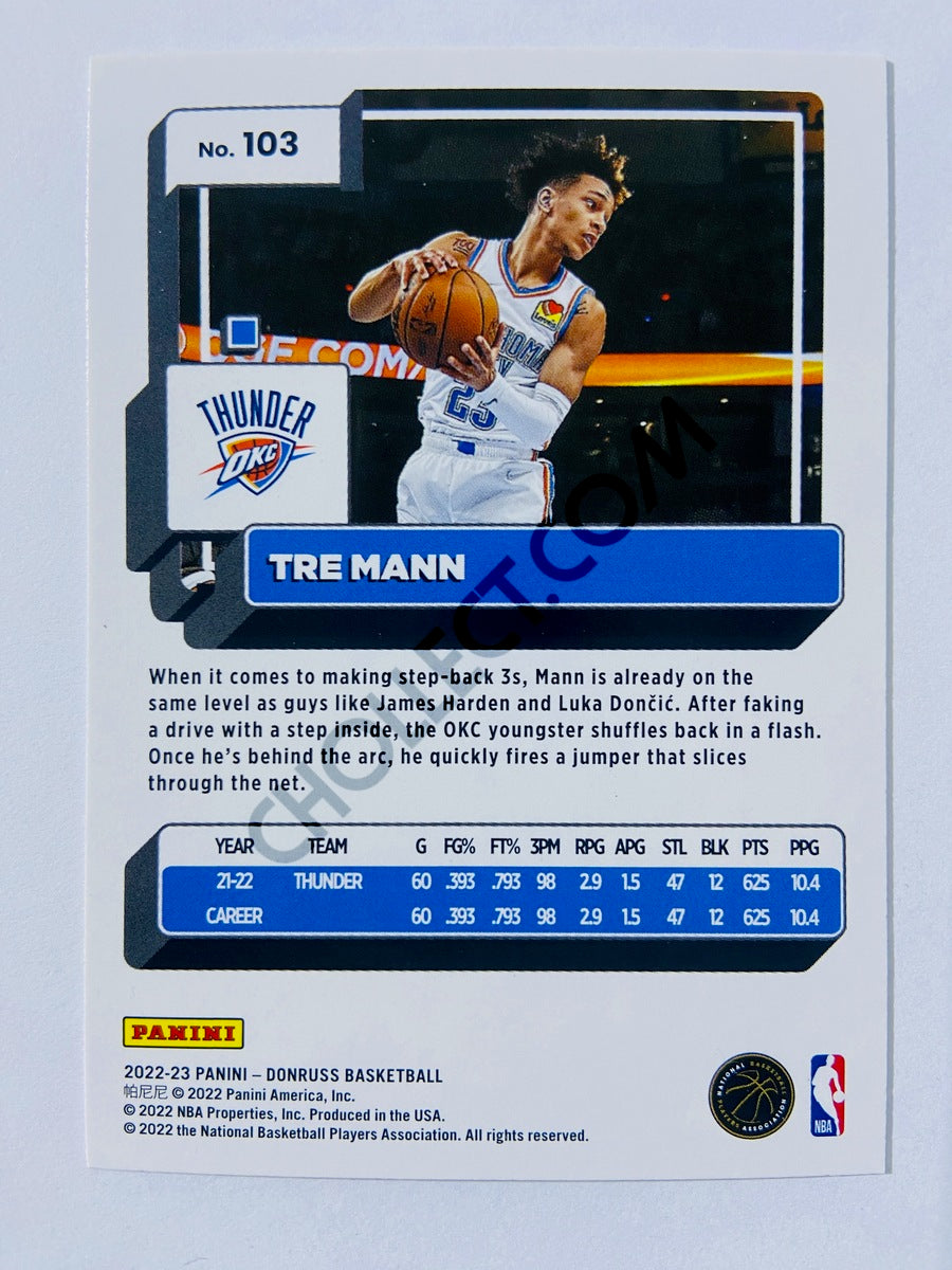 Tre Mann - Oklahoma City Thunder 2022-23 Panini Donruss #103