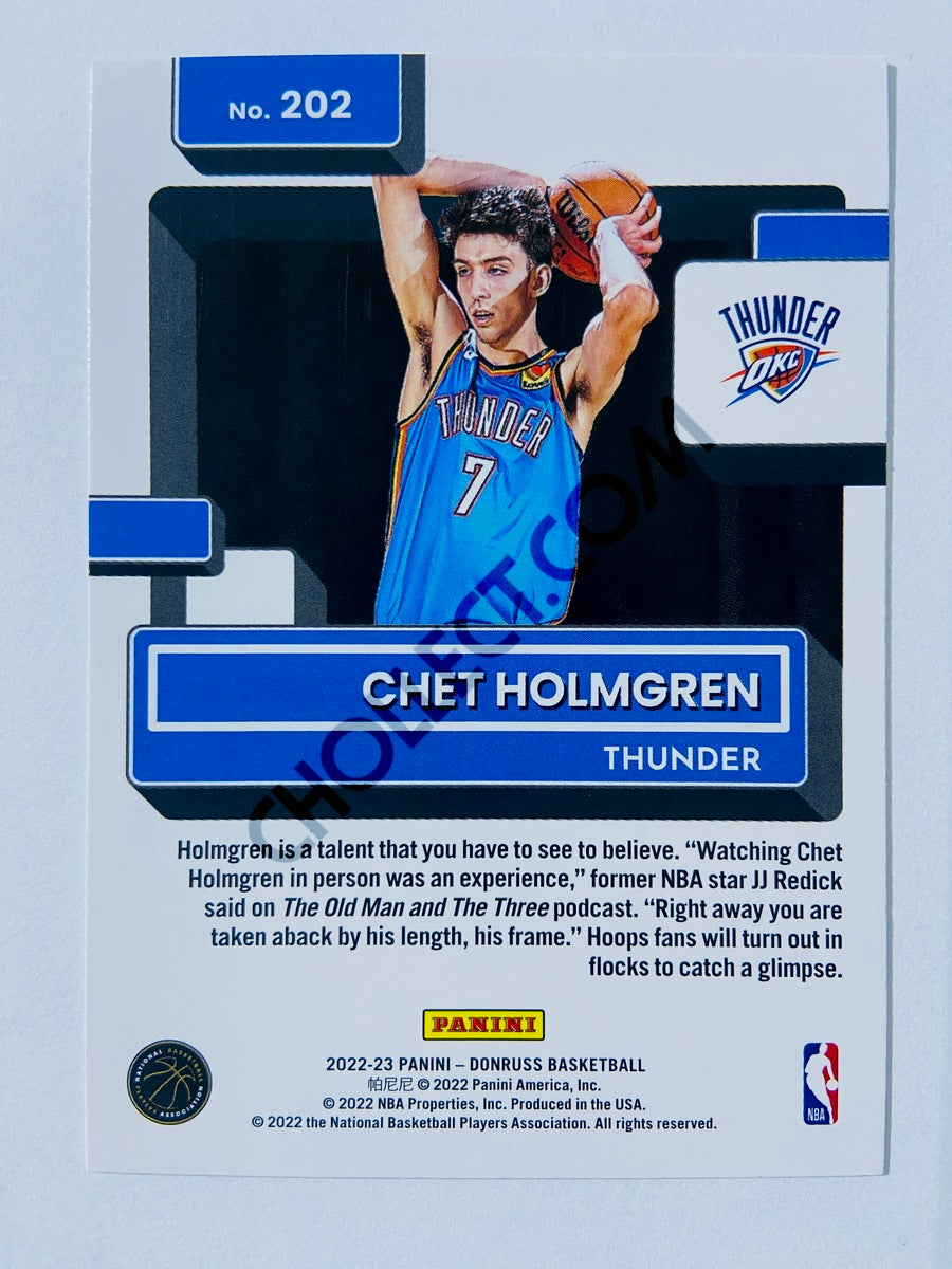 Chet Holmgren - Oklahoma City Thunder 2022-23 Panini Donruss Rated Rookie #202