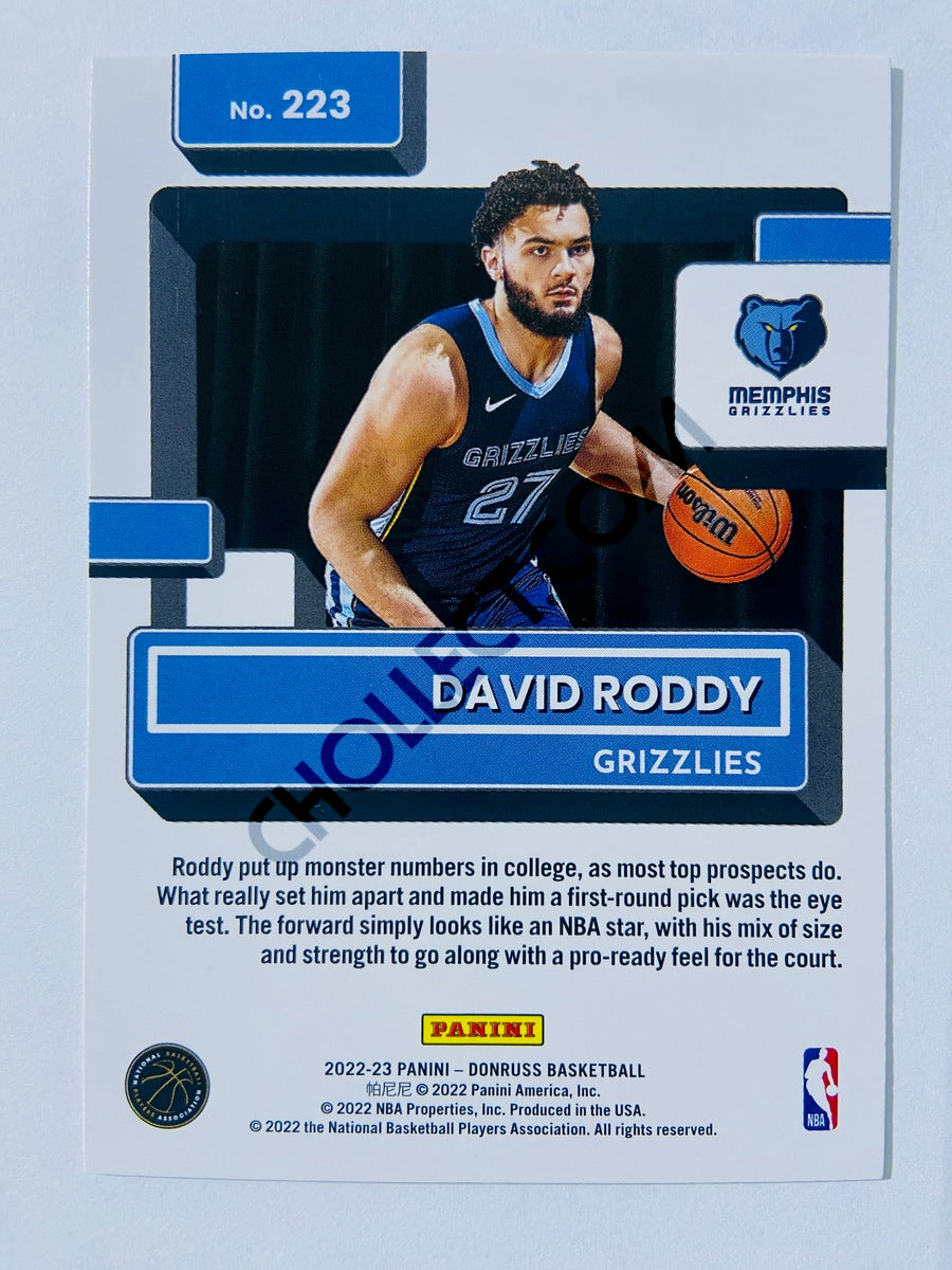 David Roddy - Memphis Grizzlies 2022-23 Panini Donruss Rated Rookie #223