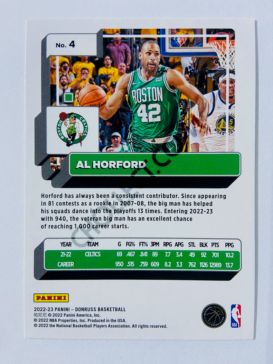 Al Horford - Boston Celtics 2022-23 Panini Donruss Holo Green Laser Parallel #4