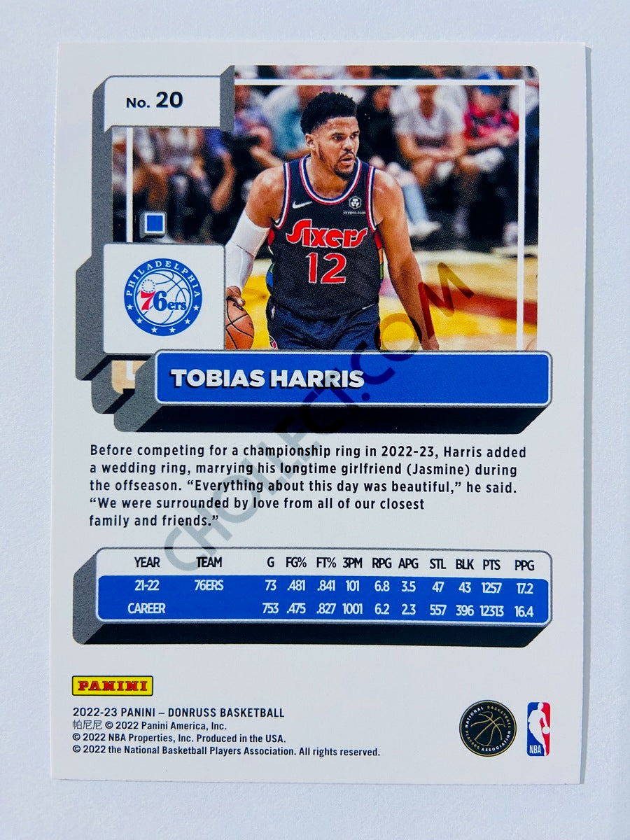 Tobias Harris - Philadelphia 76ers 2022-23 Panini Donruss Holo Green Laser Parallel #20