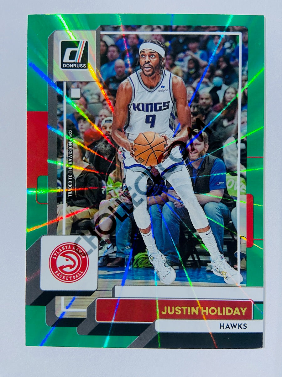 Justin Holiday - Atlanta Hawks 2022-23 Panini Donruss Holo Green Laser Parallel #62