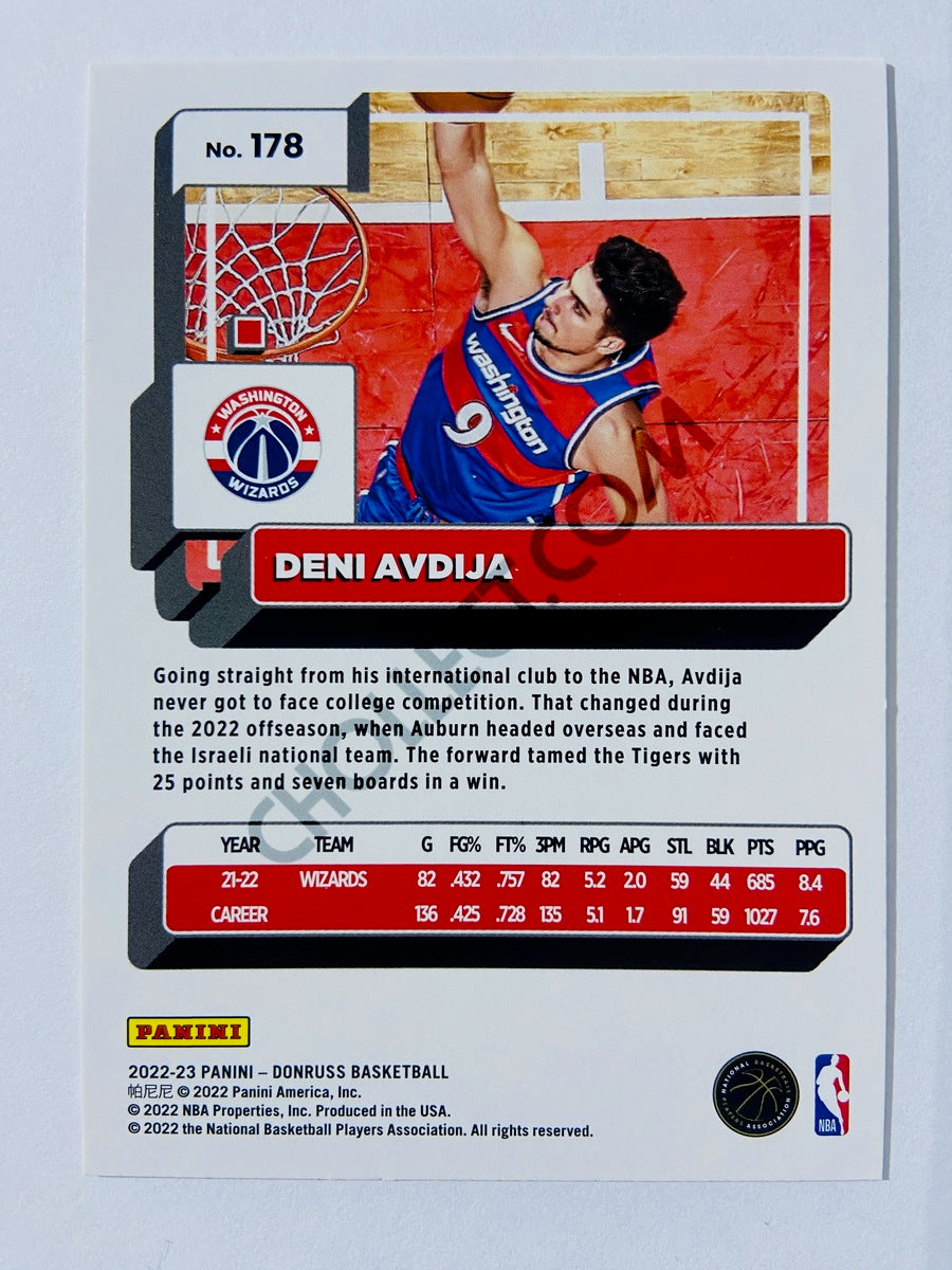 Deni Avdija - Washington Wizards 2022-23 Panini Donruss Holo Green Laser Parallel #178