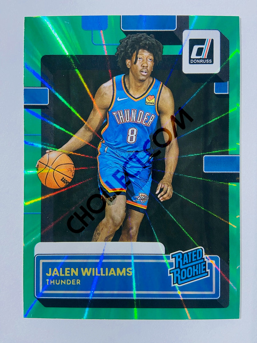 Jalen Williams - Oklahoma City Thunder 2022-23 Panini Donruss Holo Green Laser Parallel Rated Rookie #212