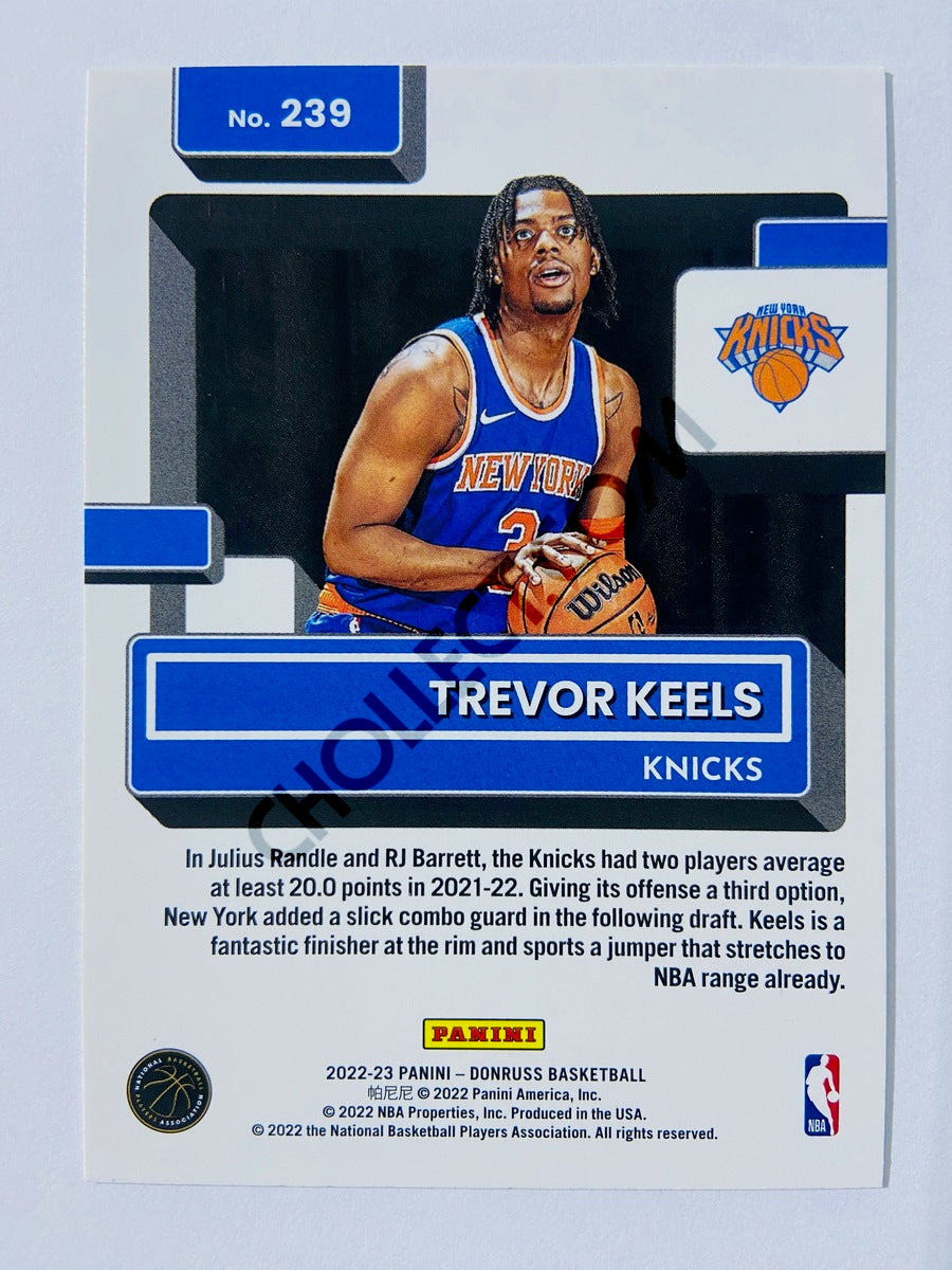 Trevor Keels - New York Knicks 2022-23 Panini Donruss Holo Green Laser Parallel Rated Rookie #239