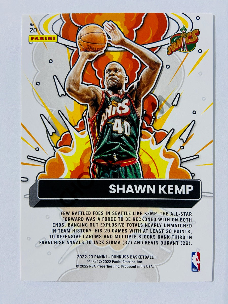 Shawn Kemp - Seattle Supersonics 2022-23 Panini Donruss Bomb Squad Insert #20