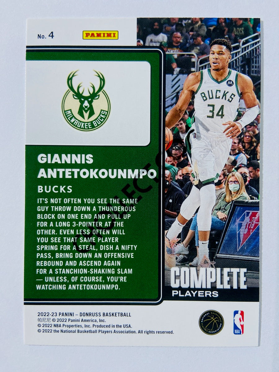 Giannis Antetokounmpo - Milwaukee Bucks 2022-23 Panini Donruss Complete Players #4