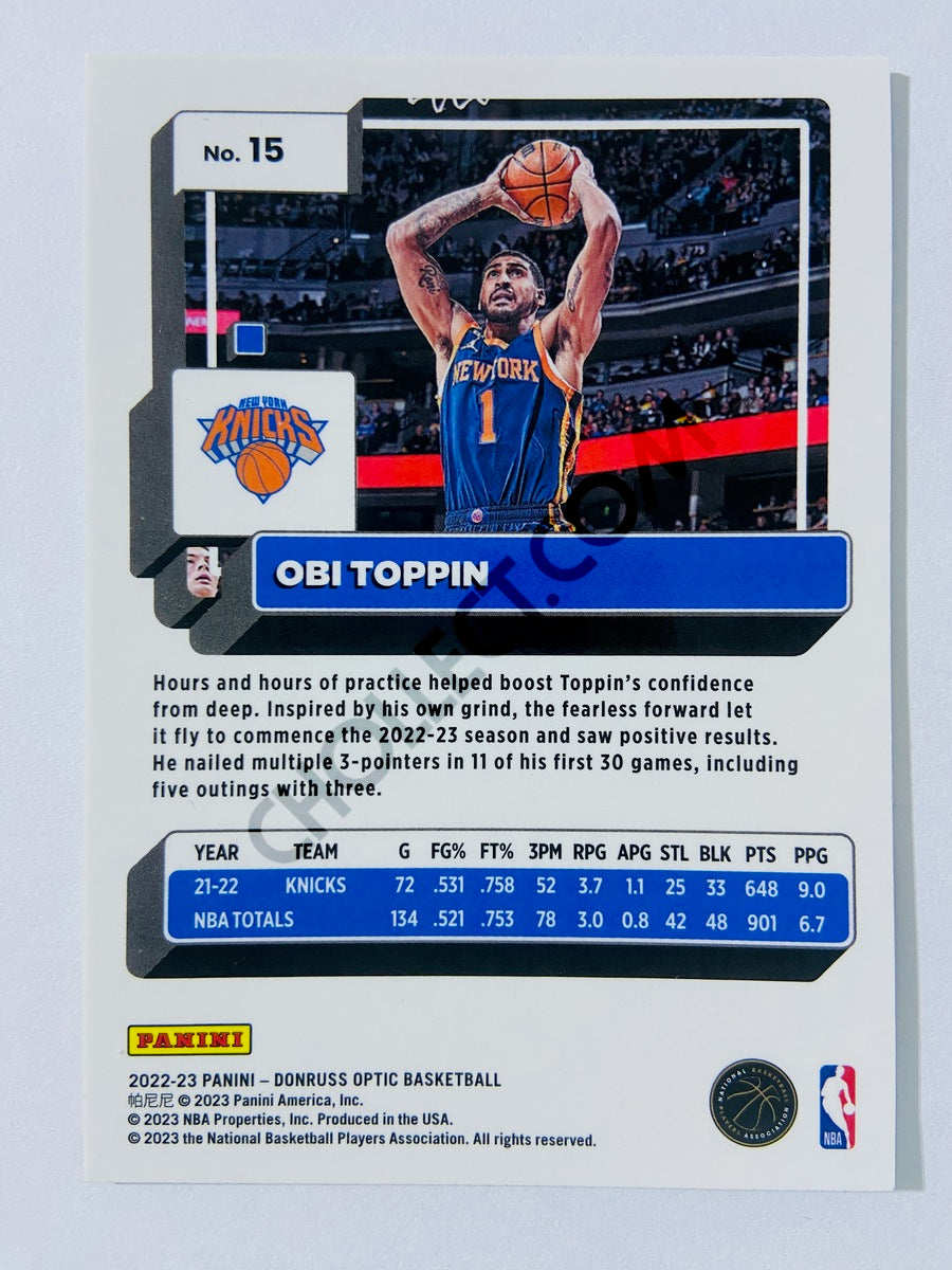 Obi Toppin - New York Knicks 2022-23 Panini Donruss Optic #15