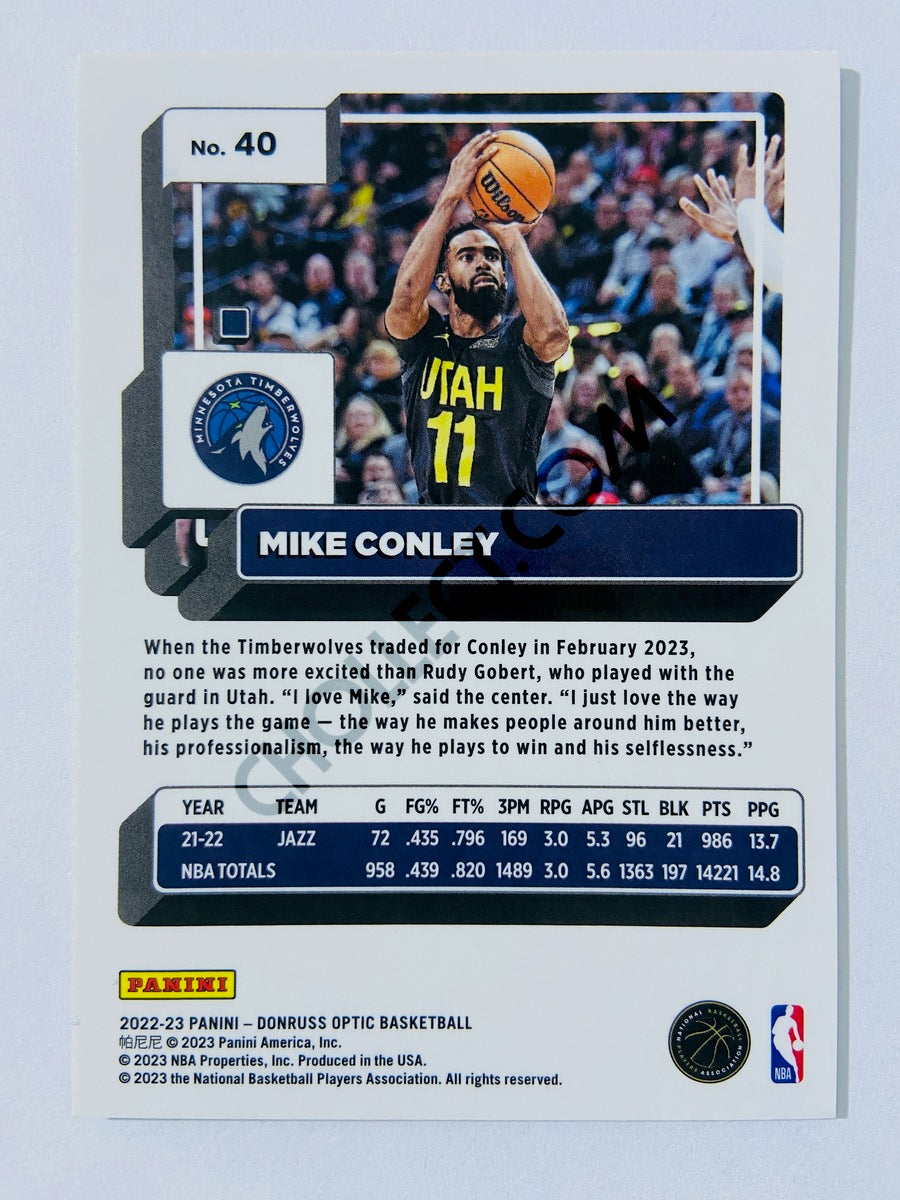 Mike Conley - Minnesota Timberwolves 2022-23 Panini Donruss Optic #40