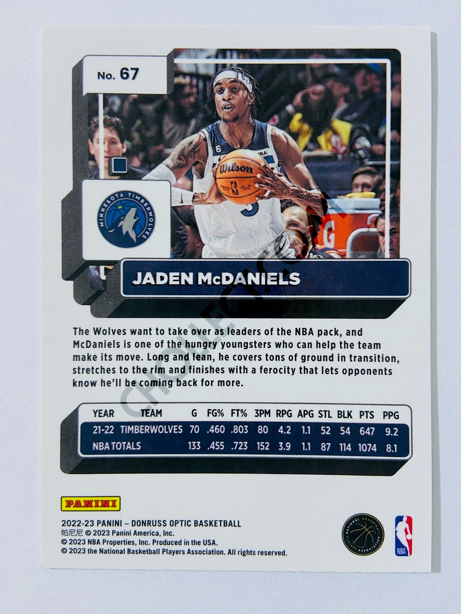 Jaden McDaniels - Minnesota Timberwolves 2022-23 Panini Donruss Optic #67