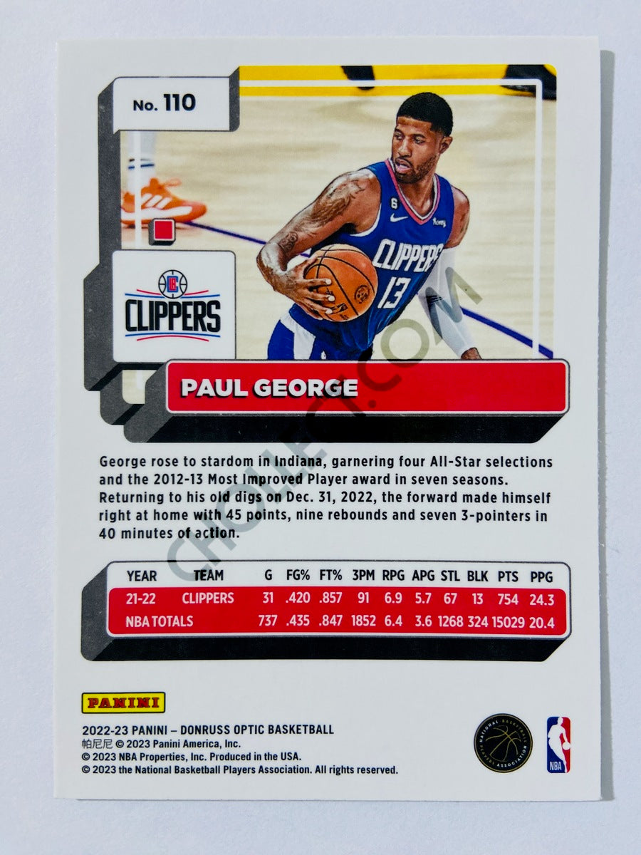 Paul George - Los Angeles Clippers 2022-23 Panini Donruss Optic #110