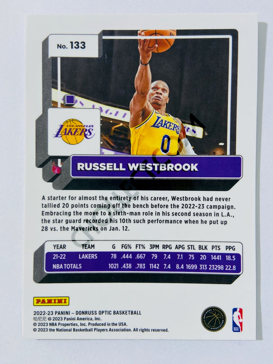 Russell Westbrook - Los Angeles Lakers 2022-23 Panini Donruss Optic #133