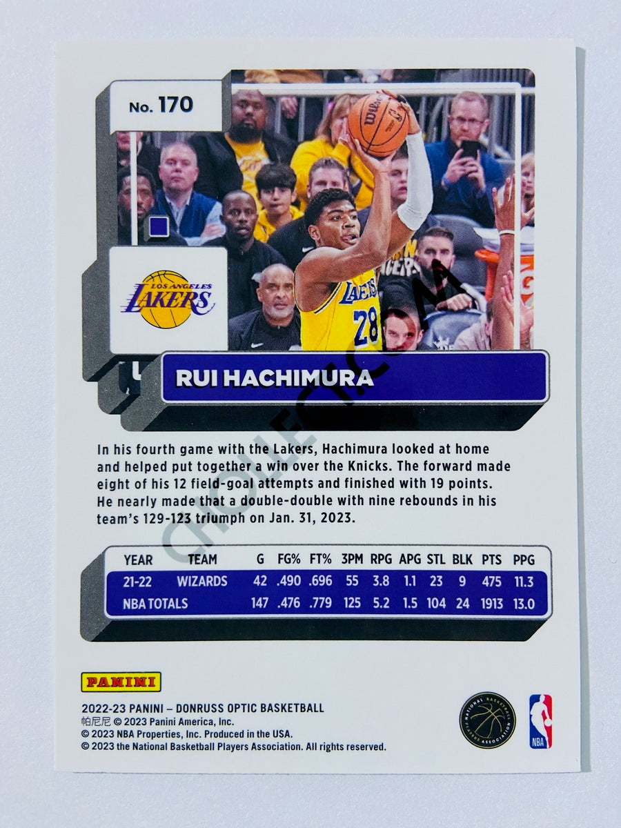 Rui Hachimura - Los Angeles Lakers 2022-23 Panini Donruss Optic #170