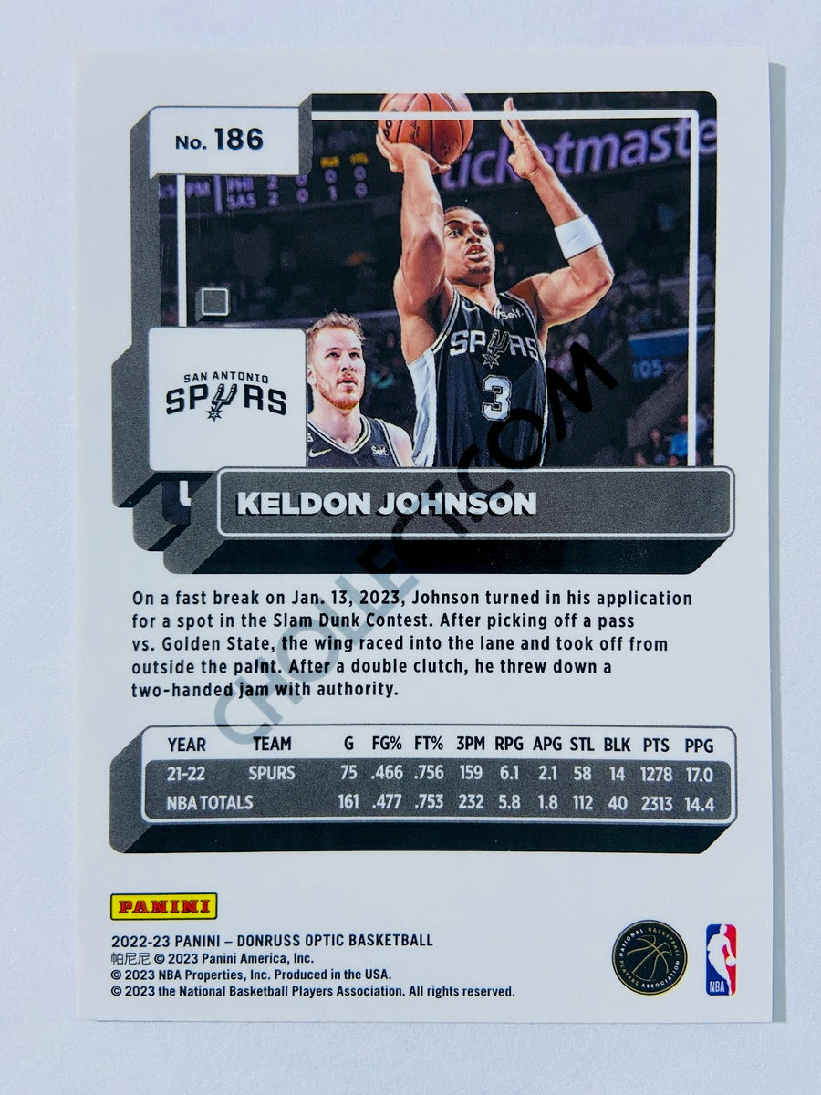 Keldon Johnson - San Antonio Spurs 2022-23 Panini Donruss Optic #186