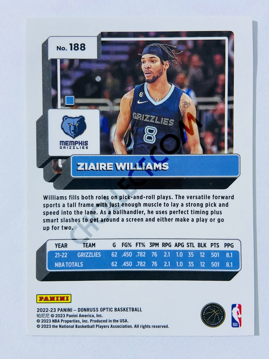 Ziaire Williams - Memphis Grizzlies 2022-23 Panini Donruss Optic #188
