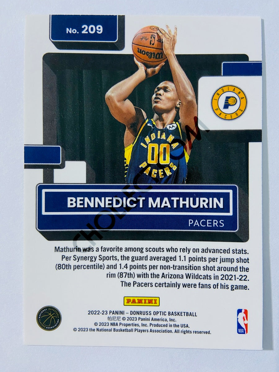 Bennedict Mathurin - Indiana Pacers 2022-23 Panini Donruss Optic Rated Rookie #209