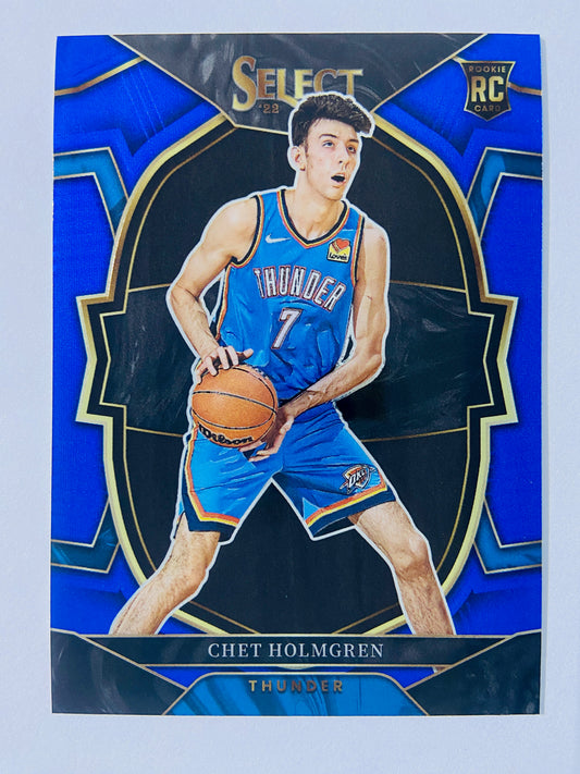 Chet Holmgren - Oklahoma City Thunder 2022-23 Panini Select Concourse Blue Parallel RC Rookie  #83