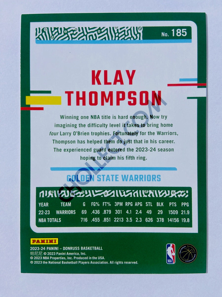 Klay Thompson - Golden State Warriors 2023-24 Panini Donruss #185