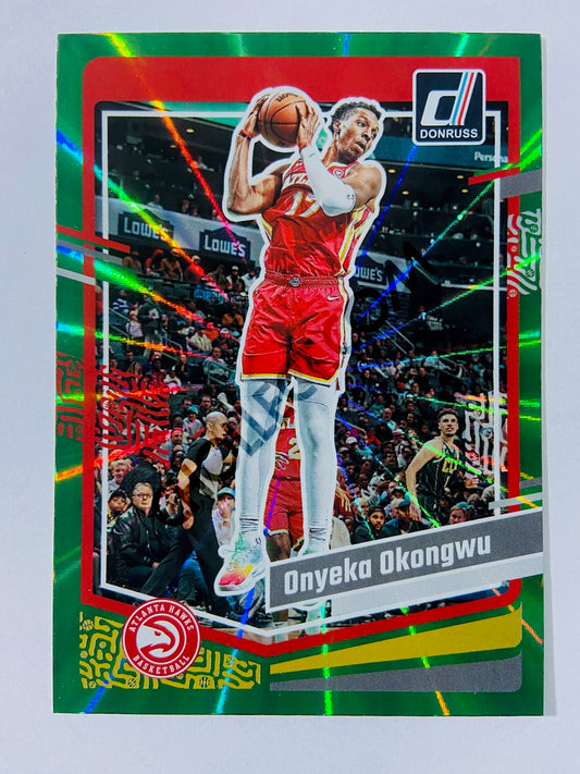 Onyeka Okongwu - Atlanta Hawks 2023-24 Panini Donruss Holo Green Laser Parallel #67
