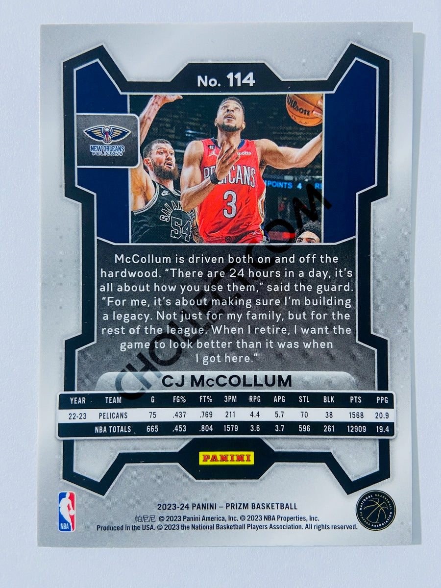CJ McCollum – New Orleans Pelicans 2023-24 Panini Prizm #114