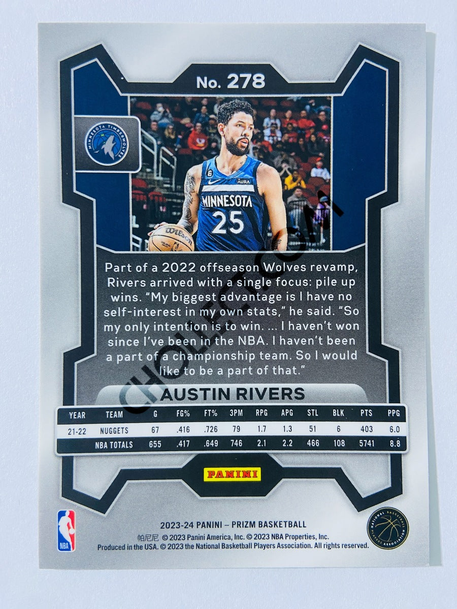 Austin Rivers – Minnesota Timberwolves 2023-24 Panini Prizm #278