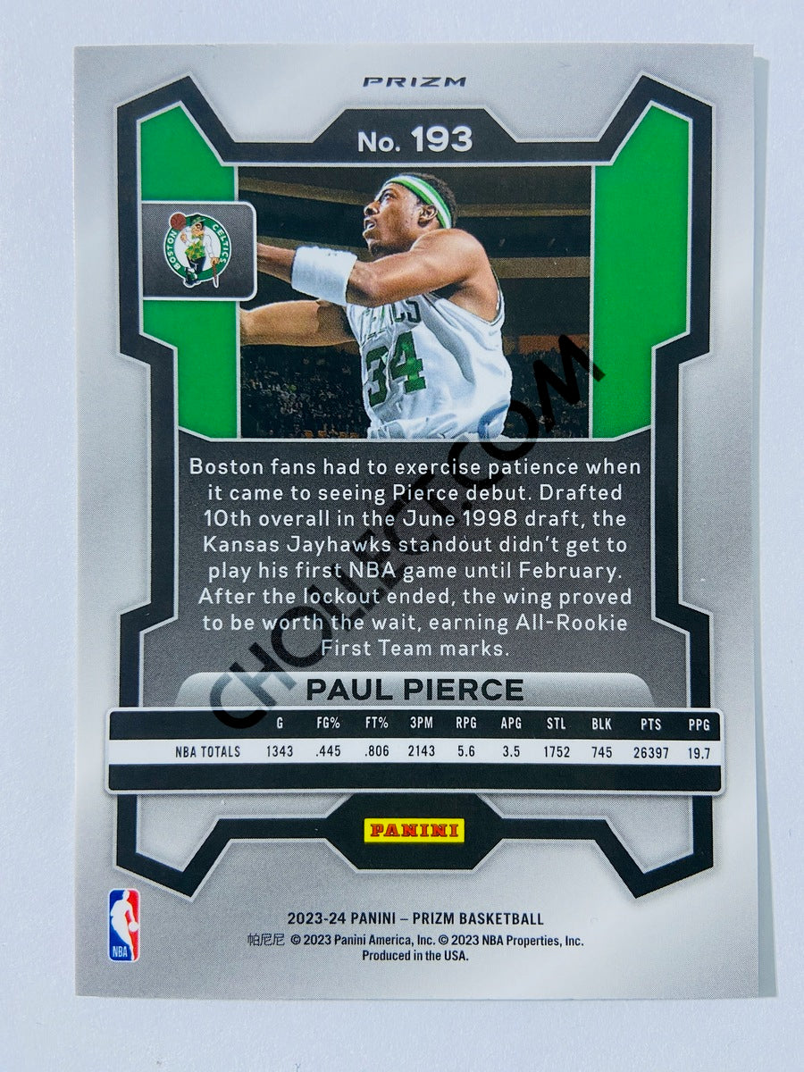 Paul Pierce – Boston Celtics 2023-24 Panini Prizm Cracked Ice Prizm Parallel #193