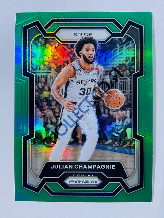 Julian Champagnie – San Antonio Spurs 2023-24 Panini Prizm Green Parallel #124