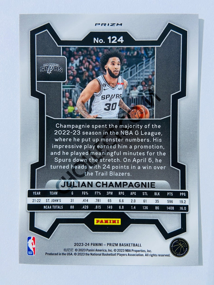Julian Champagnie – San Antonio Spurs 2023-24 Panini Prizm Green Parallel #124