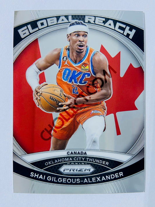 Shai Gilgeous-Alexander – Oklahoma City Thunder 2023-24 Panini Prizm Global Reach Insert #6