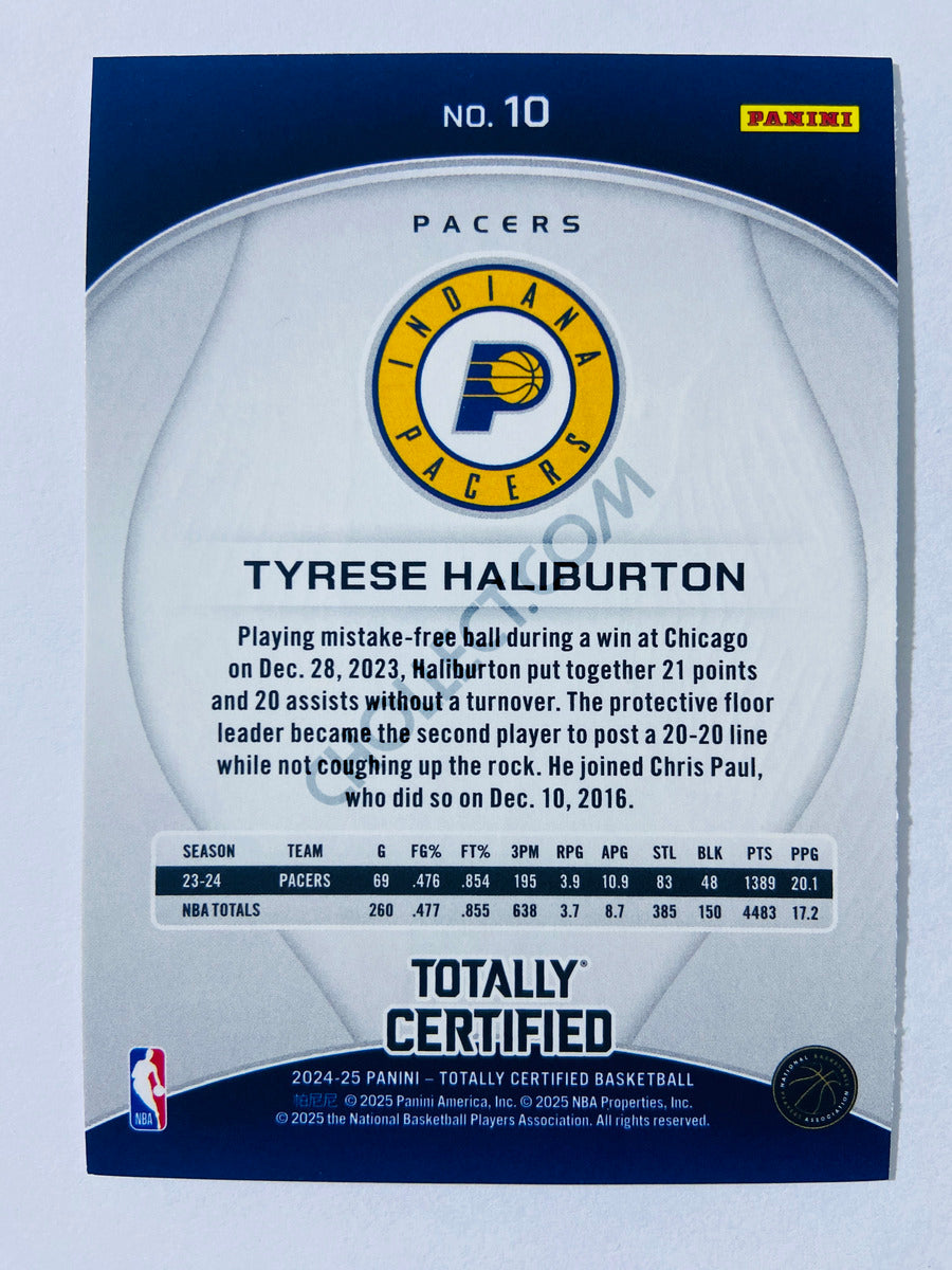 Tyrese Haliburton – Indiana Pacers 2024-25 Panini Totally Certified #10