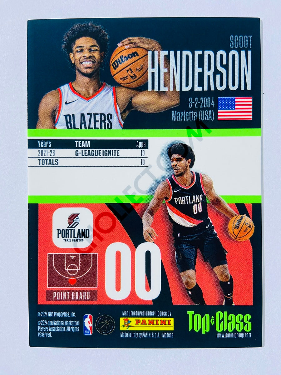 Scoot Henderson – Portland Trail Blazers 2023-24 Panini Top Class New Sensation #259