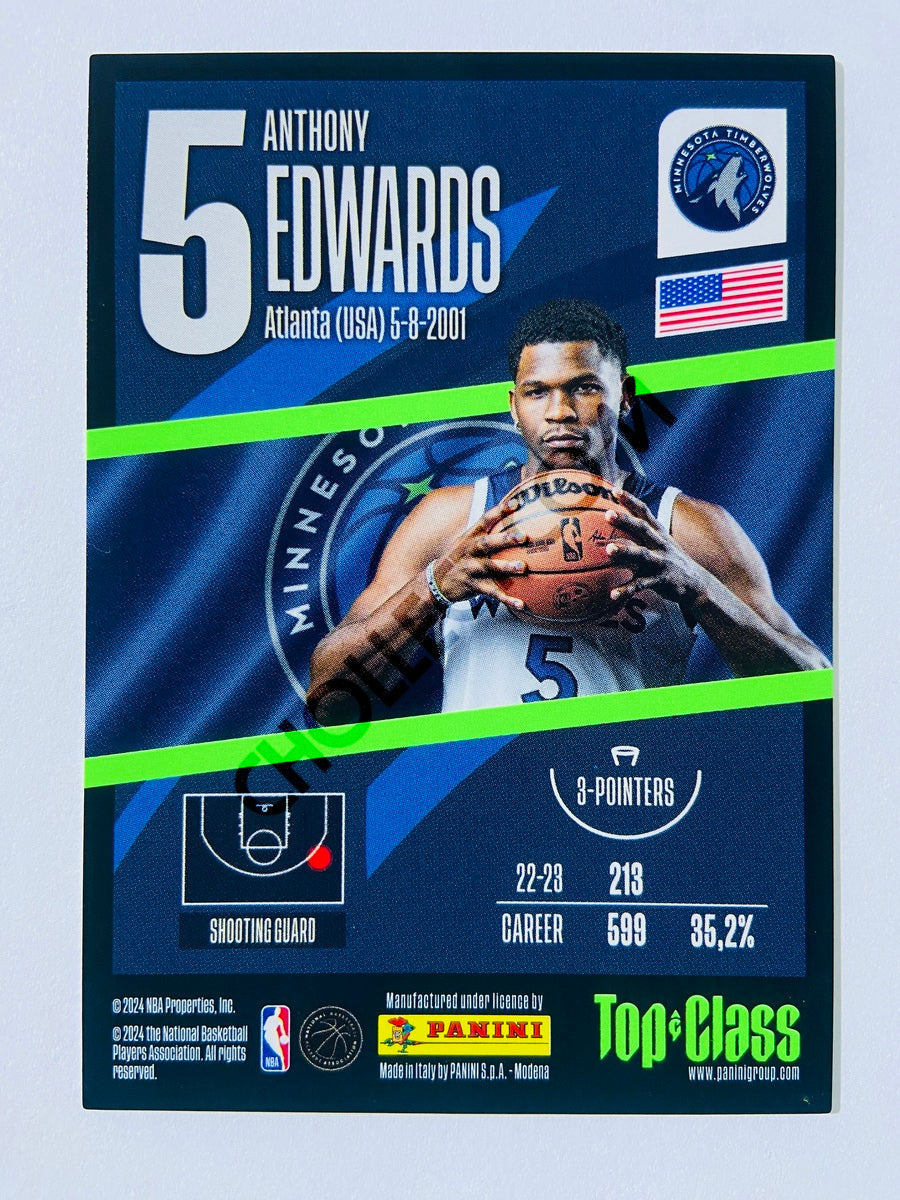 Anthony Edwards - Minnesota Timberwolves 2023-24 Panini Top Class Rainbow Master #213