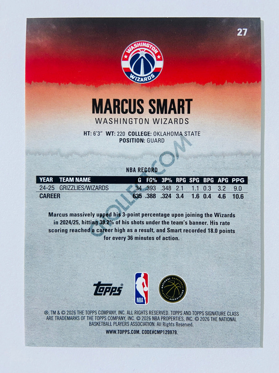 Marcus Smart - Washington Wizards 2025-26 Topps Signature Class #27