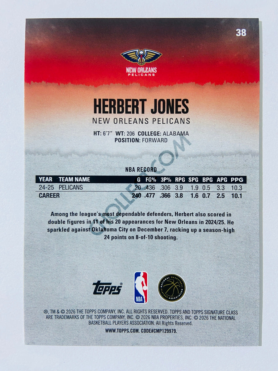 Herbert Jones - New Orleans Pelicans 2025-26 Topps Signature Class #38